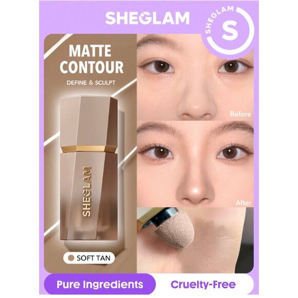 SHEGLAM Sun Sculpt Liquid Contour – Soft Tan | Hot Seller | Cream-to-Matte - Picture 8 of 15